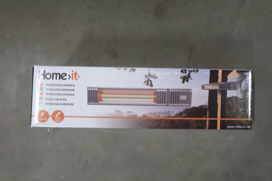 Terrassevarmer væghængt inkl. fjernbetjening 1200 watt