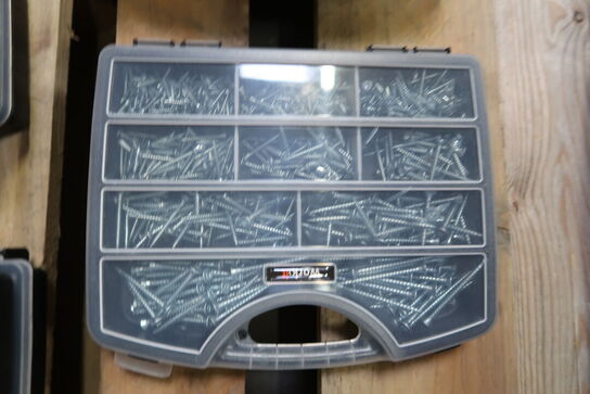 2 pk. Work-it Træskruer sortimentskasse med 700 dele