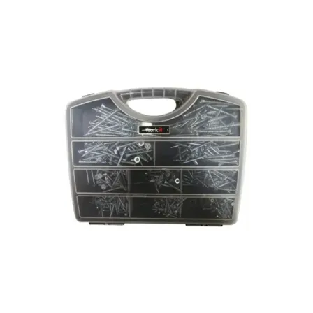 2 pk. Work-it Træskruer sortimentskasse med 700 dele