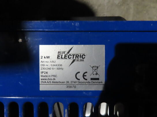 2 stk. varmeblæsere inkl. Pladevogn