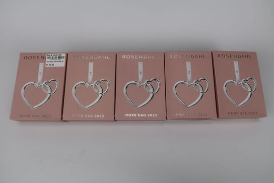 5 stk. Rosendahl mors dag-hjerte 2023 H6 cm