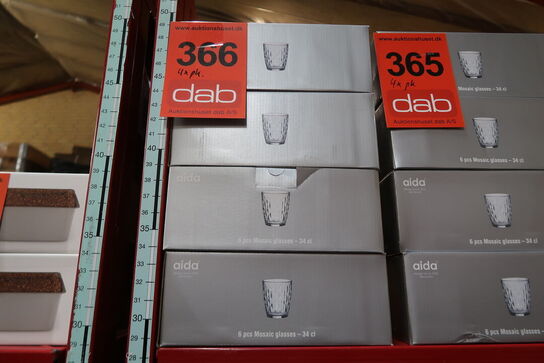 4 pk. Aida Mosaic drikkeglas 6 stk 34 cl