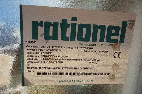 Rationel vindue 3 fag Træ Hvid (MOMSFRI) 