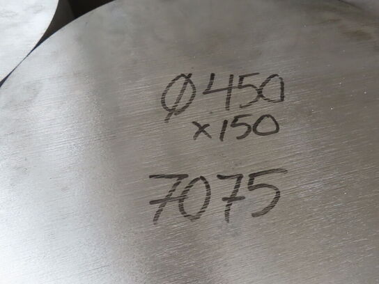 4 stk. Runde alu blokke type 7075 ø450x150