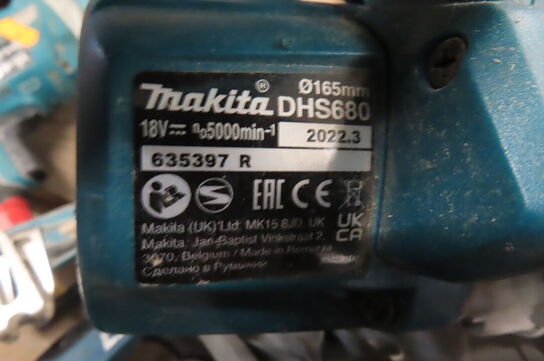 7 stk. Akku-værktøj samt arbejdsradio MAKITA