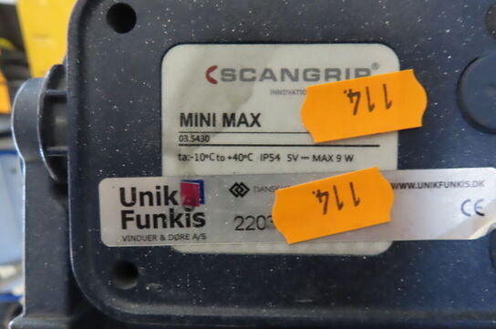 2 stk. arbejdslamper samt pandelampe