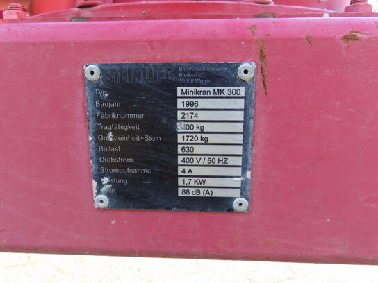 Minikran, STEINWEG MK300