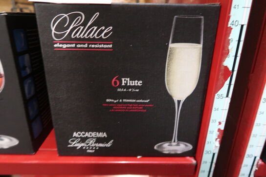 6 stk. Luigi Bormioli Palace champagneglas 23,5 cl 