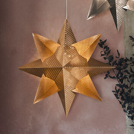 2 stk. Sirius Lene stjerne guld Ø33 cm