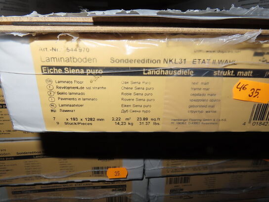 46 kvm. Laminatgulv - Oak Siena Puro
