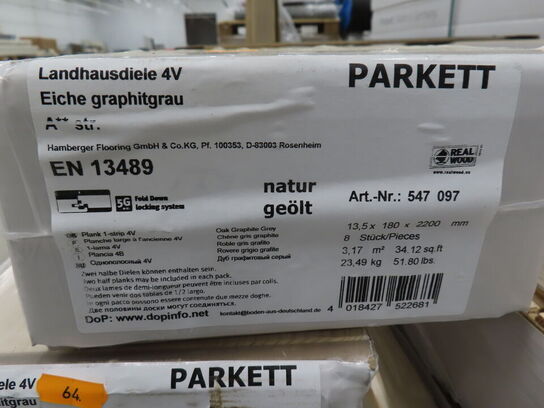 41 kvm. Parketgulv - Oak Graphite Grey