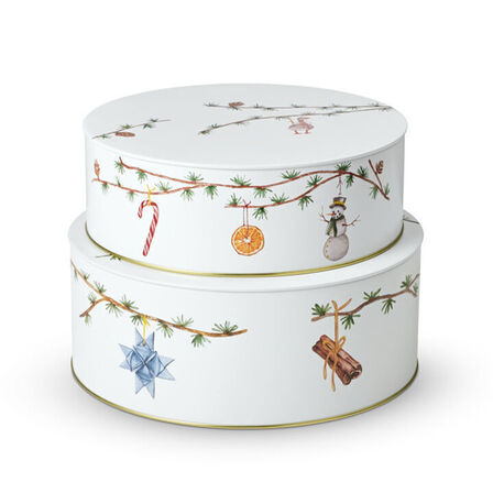 2 pk. KÄHLER Hammershøi Christmas 2023 kagedåse Ø20+Ø22 cm