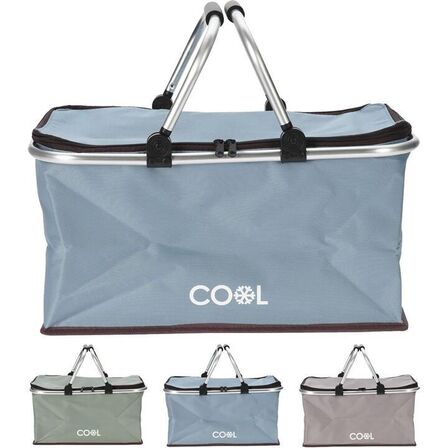 3 stk. Shoppekurv med køl 35 liter - ass. Farver