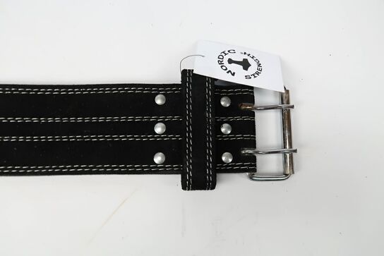 Medium  - Styrkeløfter bælte med hurtig-lås (Sort)