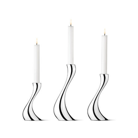 Georg Jensen Cobra lysestager sæt 3 størrelser inkl. lys
