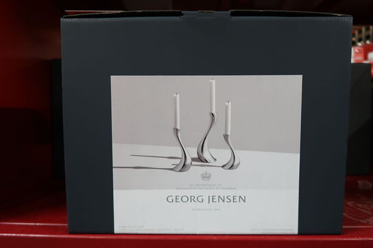 Georg Jensen Cobra lysestager sæt 3 størrelser inkl. lys