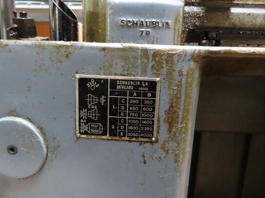 Drejebænk, SCHAUBLIN Type: 70-80