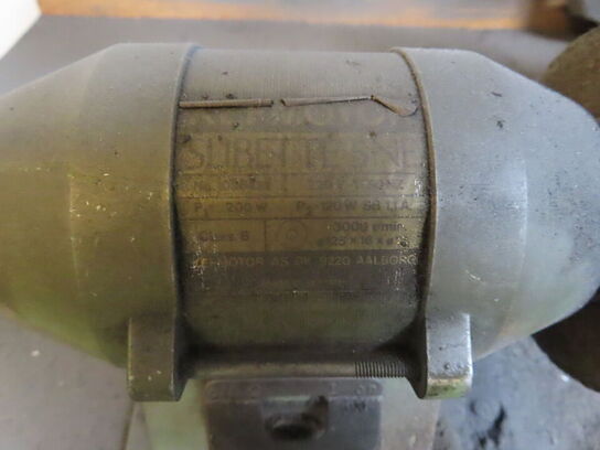 Filebænk med 2 stk. slibemaskiner