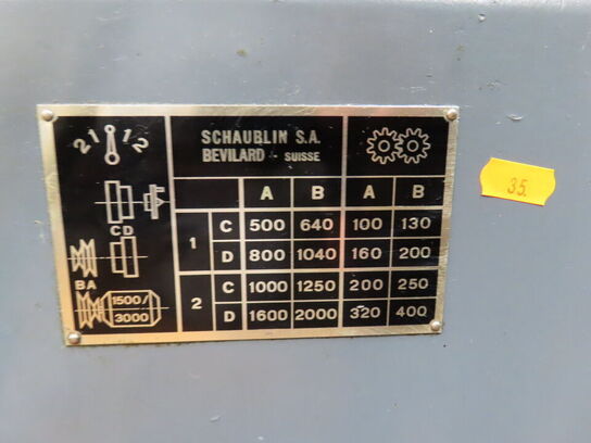 Drejebænk SCHAUBLIN Type: 102