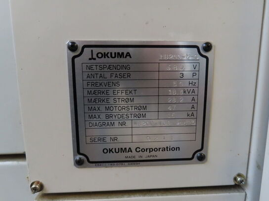 CNC-drejebænk, OKUMA Type: Spaceturn LB200-M