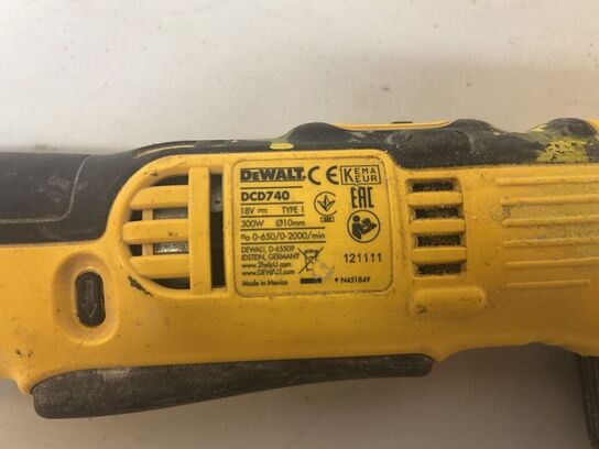 DEWAKT Skruemaskine DCD791 & DEWALT Vinkelboremaskine DCD740