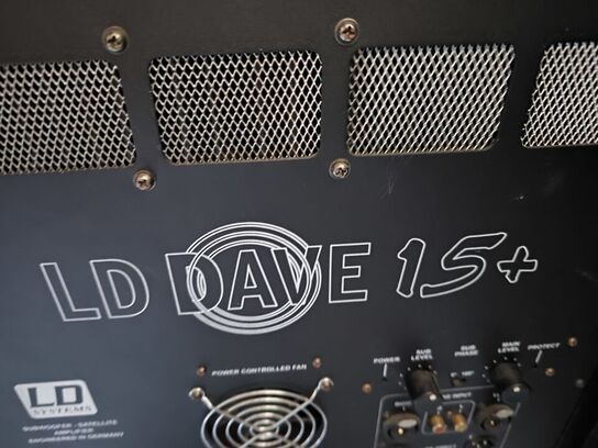 Subwoofer LD SYSTEMS DAVE15+ og 2 stk. højttalere LD SYSTEMS LD DAVE 15+