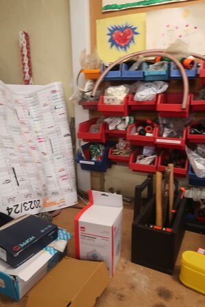 Ryd hele værkstedet for løse dele