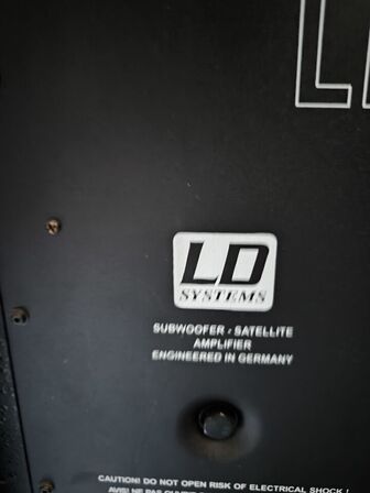 Subwoofer LD SYSTEMS DAVE15+ og 2 stk. højttalere LD SYSTEMS LD DAVE 15+