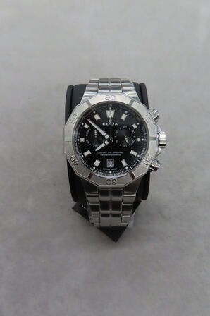 Edox Herreur Med Kronograf Og Stållænke