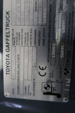 El-gaffeltruck TOYOTA 8FBET16 (Årgang 2013)