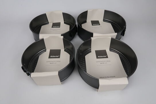 4 stk. Aldente springforme mørkegrå 18 - 24 cm 