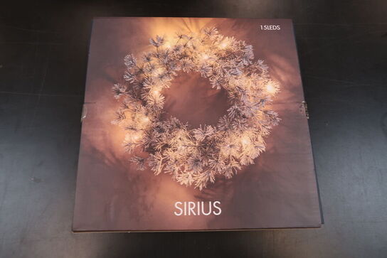 2 stk. Sirius Alfi grankrans Ø45cm 15 LED lys hvid