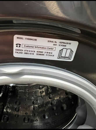 LG - Vaskemaskine sortgrå