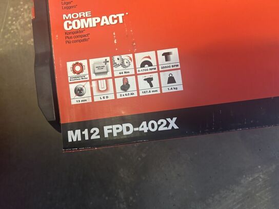 Milwaukee skruemaskine M12 FPD-402X
