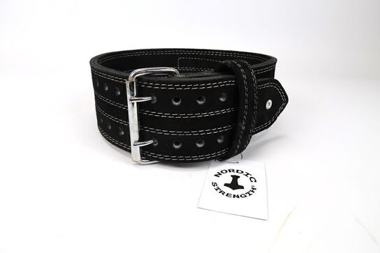 Medium  - Styrkeløfter bælte med hurtig-lås (Sort)