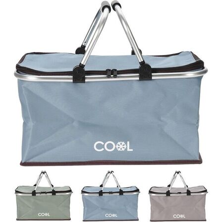 3 stk. Shoppekurv med køl 35 liter - ass. Farver