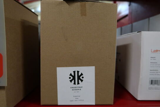 Knabstrup Keramik Ripple vase mintgrøn H20 cm