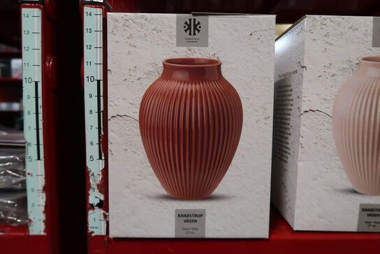 Knabstrup Keramik Ripple vase bordeaux H27 cm