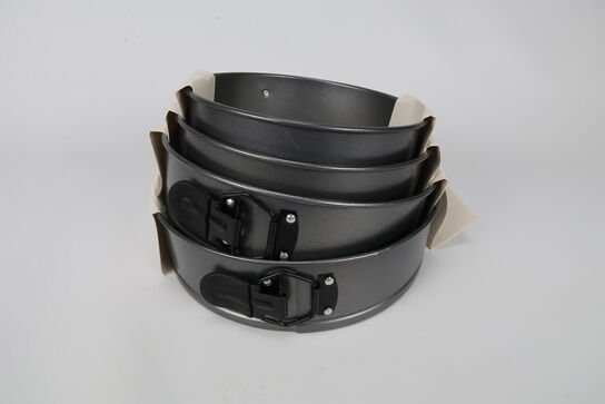 4 stk. Aldente springforme mørkegrå 18 - 24 cm 