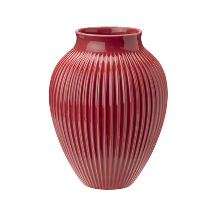 Knabstrup Keramik Ripple vase bordeaux H27 cm