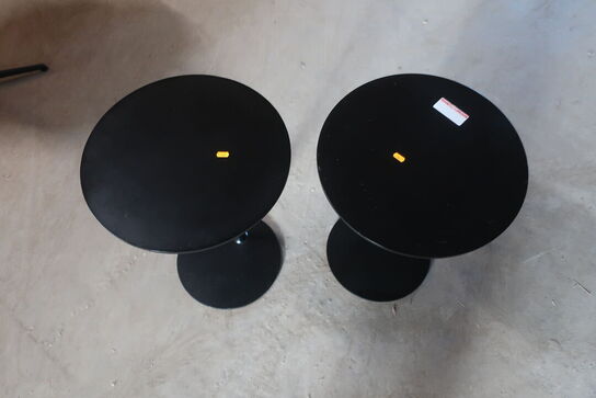 2 stk. Sorte pedistalborde