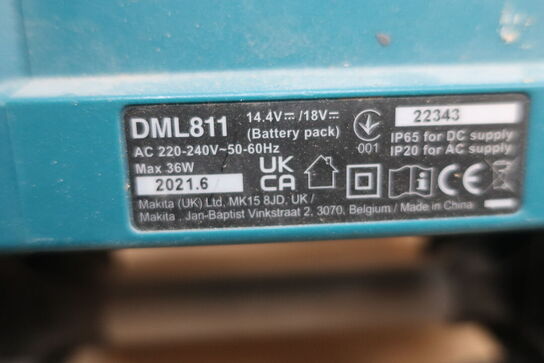 Rundsav, lampe mv.  MAKITA  Model: DCG 180, DML 811, DHS 680, DJR 181