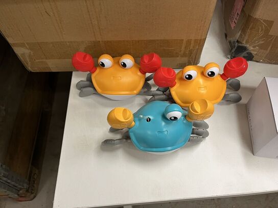 14 stk. cute crab, octopus, 30 stk. small duck og fjernstyret fly