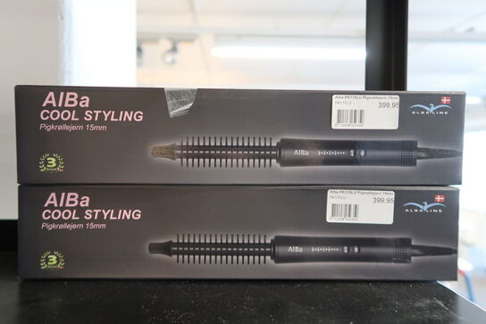 2 stk. ALBA pigkrøllejern 15 mm med luft sort