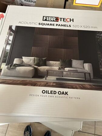 Akustikpanel 12stk (6 pakker) OILED OAK 52x52cm