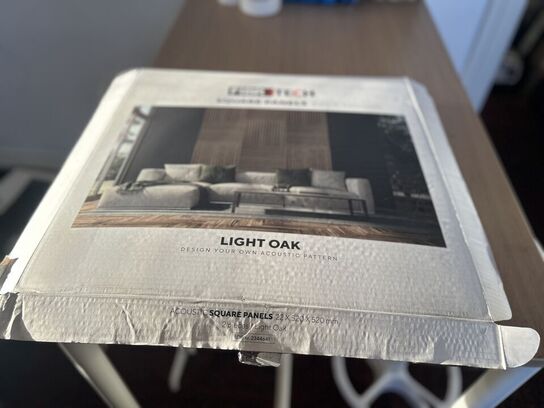 Akustikpanel 8stk (4 pakker) LIGHT OAK 52x52cm
