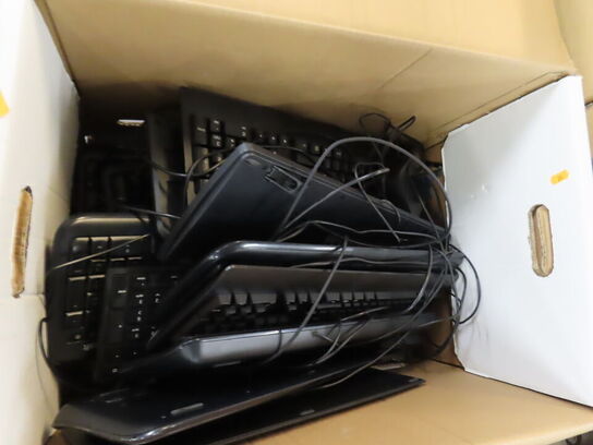 Kasse med blandede Tasteturere og mus, LENOVO, LOGITECH, HP