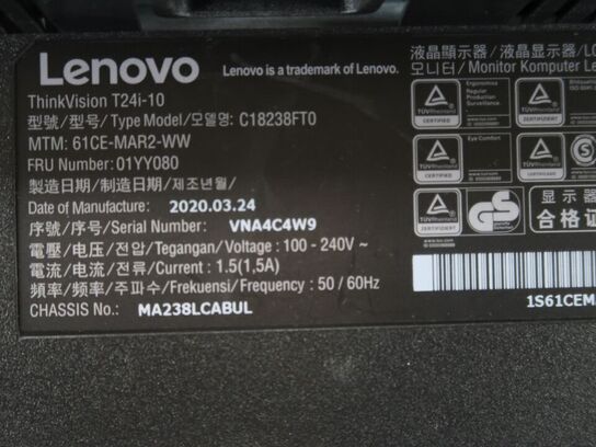 PC Skærm LENOVO THINKVISION T24i-10