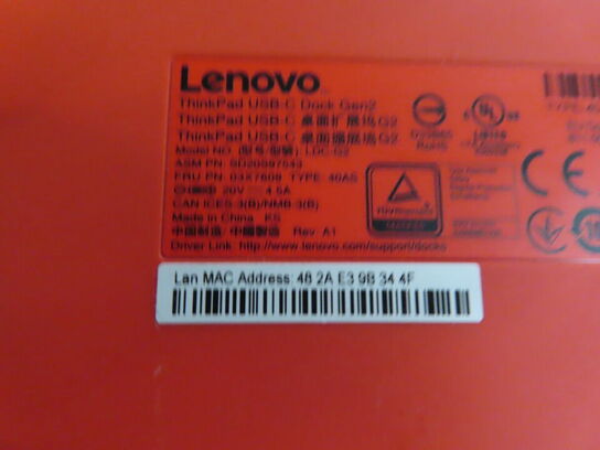 3 stk. LENOVO dockingstationer