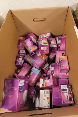 Kasse med diverse pærer PHILIPS